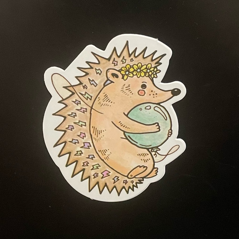 Hedgehog with Balloon Sticker